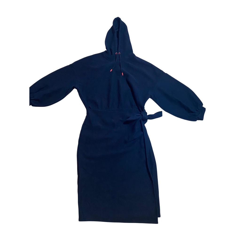 Zerina Akers for Bar III Black Hoodie Midi Wrap Dress XXL Balloon Sleeve